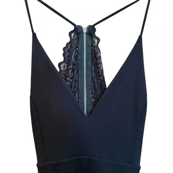 Windsor Black Spaghetti Strap Dress NWT - Picture 4 of 11